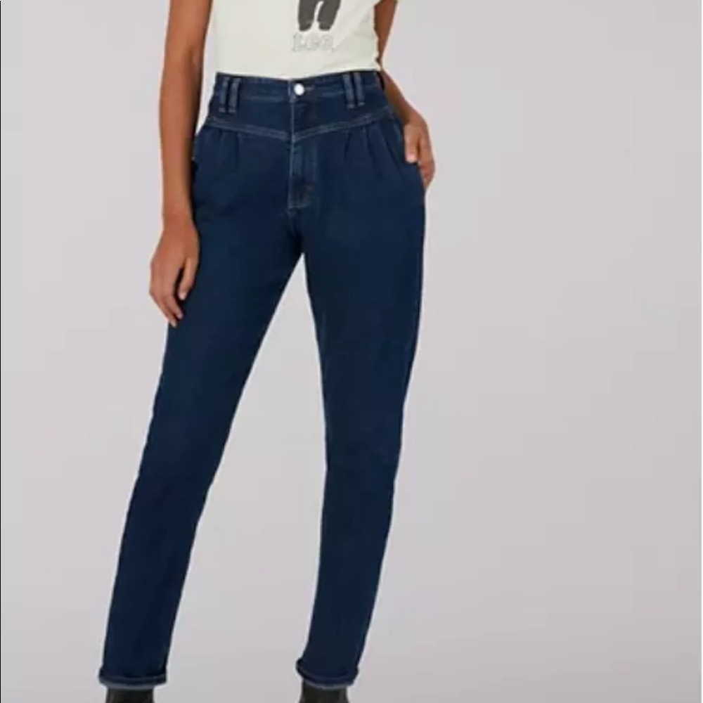Lee vintage modern High Rise Pleated Mom Jeans - Picture 4 of 13